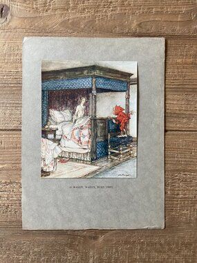 Arthur Rackham, Antique Art, Vintage Print, From British Ballads